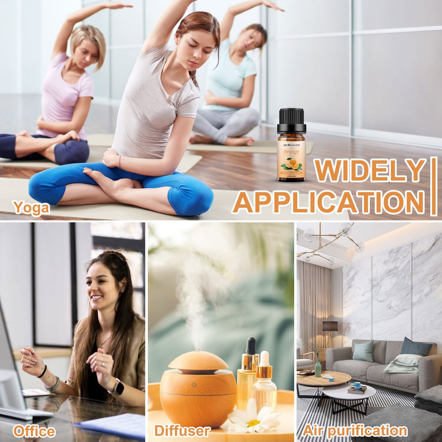Sedbuwza Orange Essential Oil – Pure Organic Fragrance for Diffuser, Soap, Candle