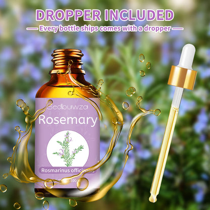 Sedbuwza Rosemary Essential Oil – 100% Pure, 3.38 oz for Aromatherapy, Diffuser & Massage