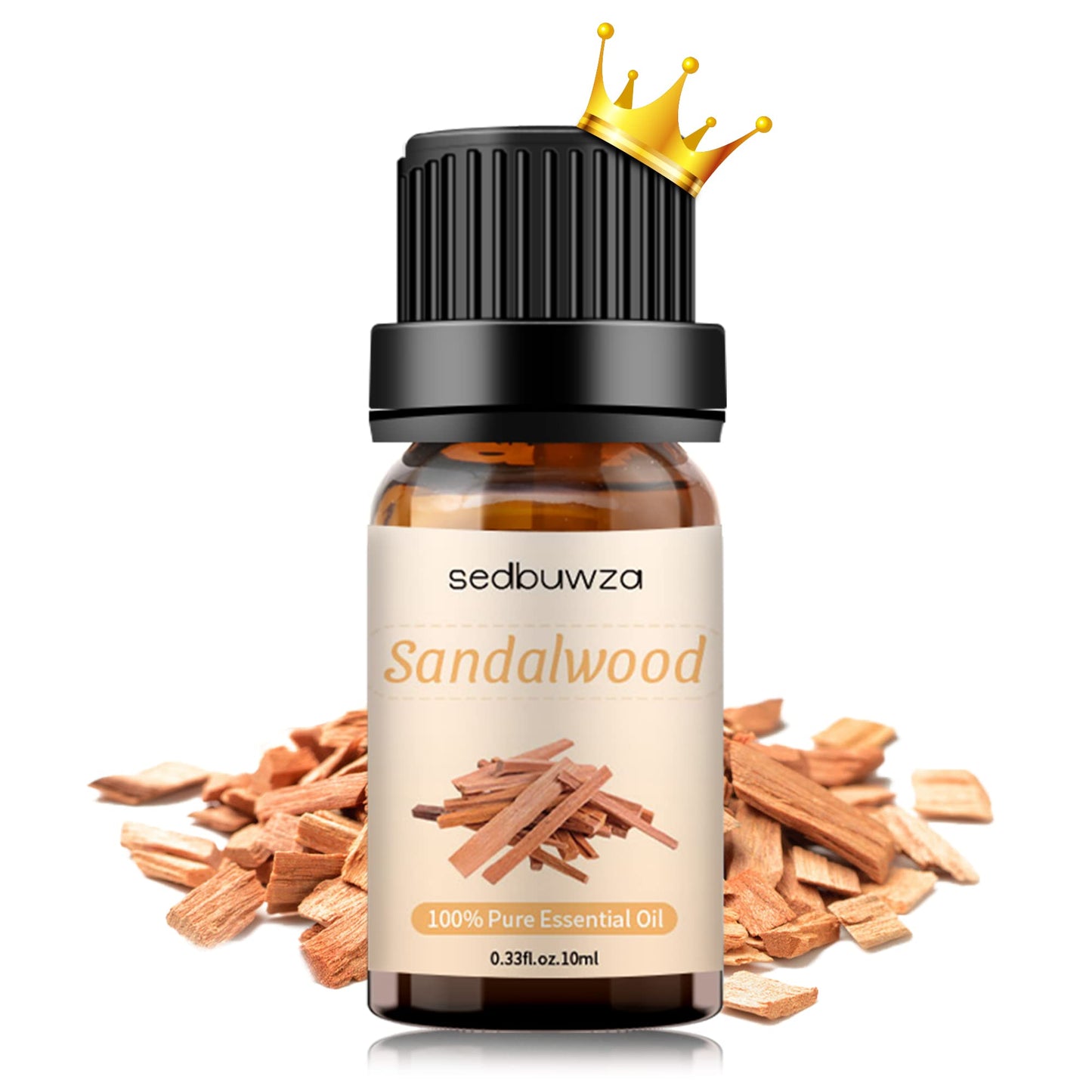 Sedbuwza Sandalwood Essential Oil – Pure Organic Fragrance Oil for Diffuser, Humidifier, Soap, Candle & Perfume