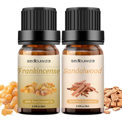 Sedbuwza Sandalwood & Frankincense Essential Oil Set – 2 x 10 ml