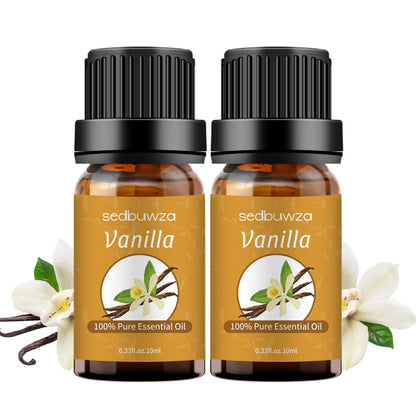 Sedbuwza Vanilla Essential Oil Set – 2 x 10 ml for Aromatherapy, Diffuser, Massage
