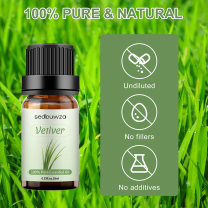Sedbuwza Vetiver Essential Oil - Pure Organic Fragrance Oil for Diffusers, Soap & Candles
