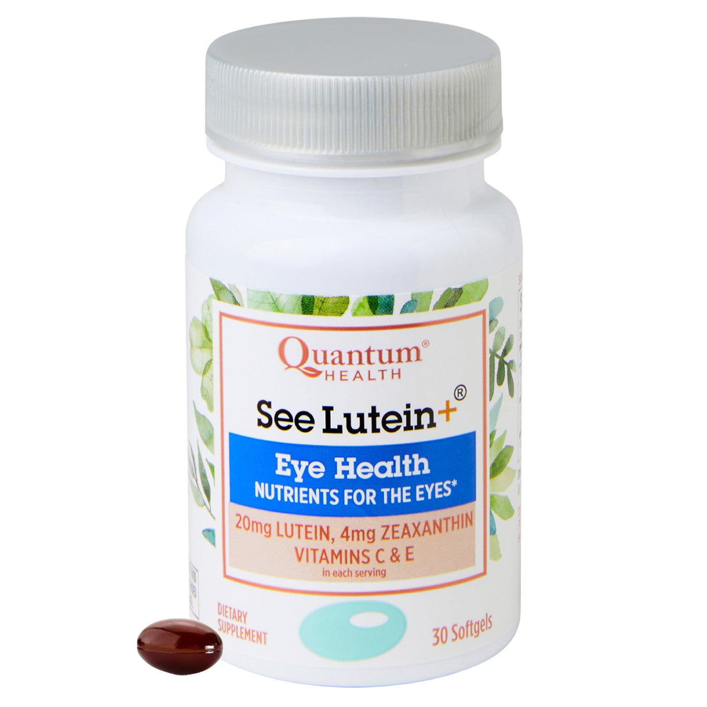 Quantum Health See Lutein+ Eye Supplement - Lutein & Zeaxanthin with Vitamins C & E | 30 Softgels
