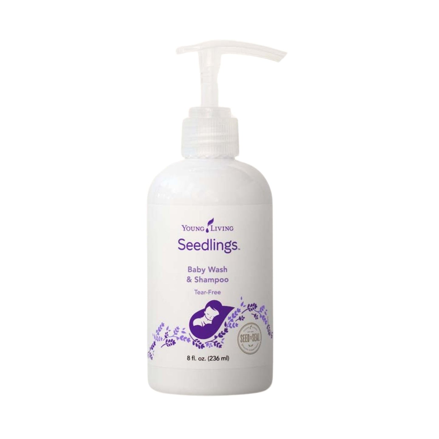 Young Living Seedlings Baby Wash & Shampoo 8 oz | Gentle Baby Bath & Nighttime Skincare
