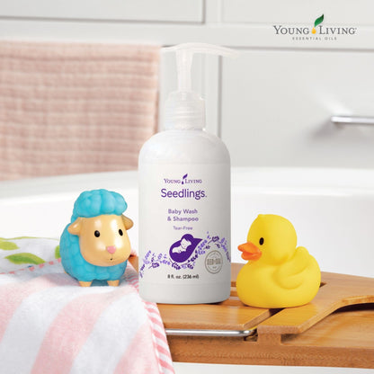 Young Living Seedlings Baby Wash & Shampoo 8 oz | Gentle Baby Bath & Nighttime Skincare