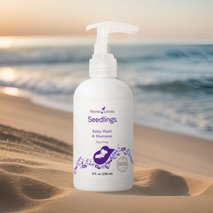 Young Living Seedlings Baby Wash & Shampoo 8 oz | Gentle Baby Bath & Nighttime Skincare