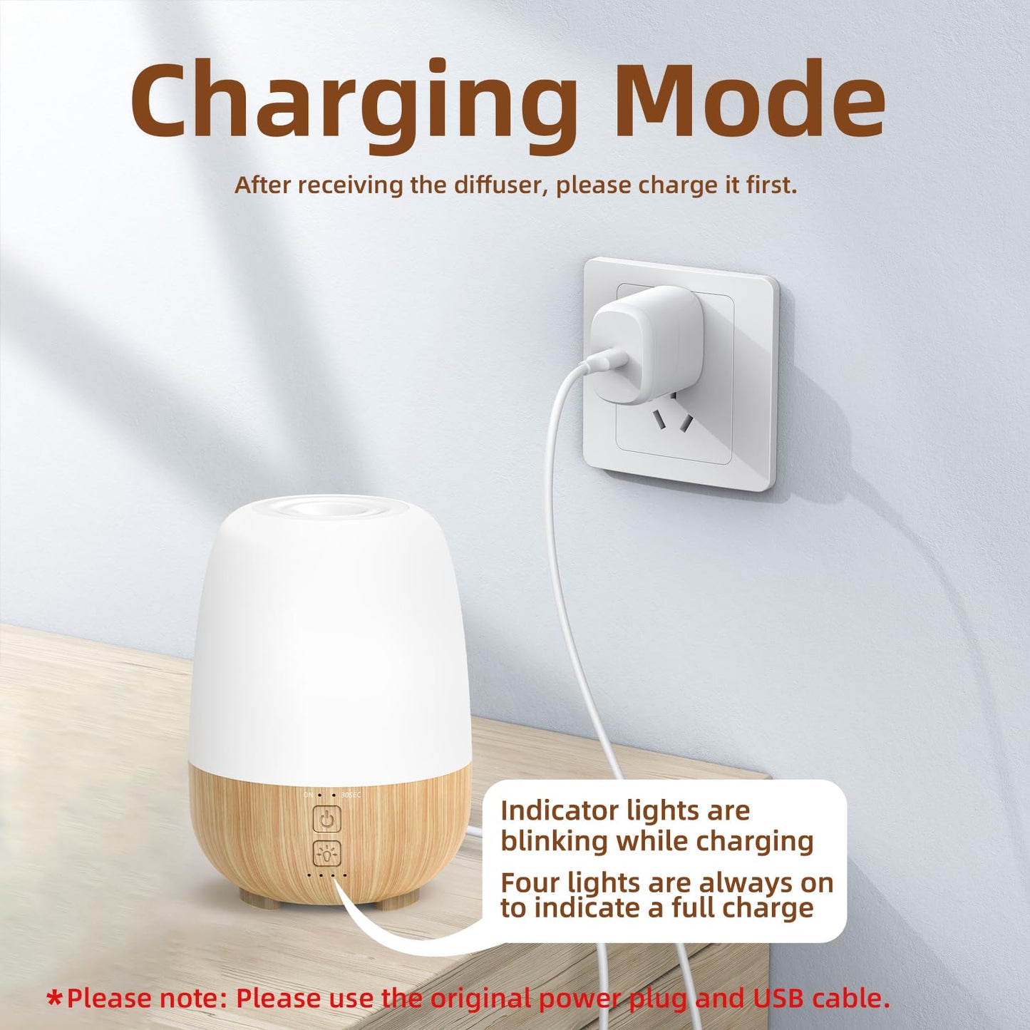 SEEDSEEL 150ML Cordless Essential Oil Diffuser - 6000mAh Battery, 7 LED Lights