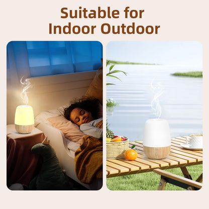 SEEDSEEL 150ML Cordless Essential Oil Diffuser - 6000mAh Battery, 7 LED Lights