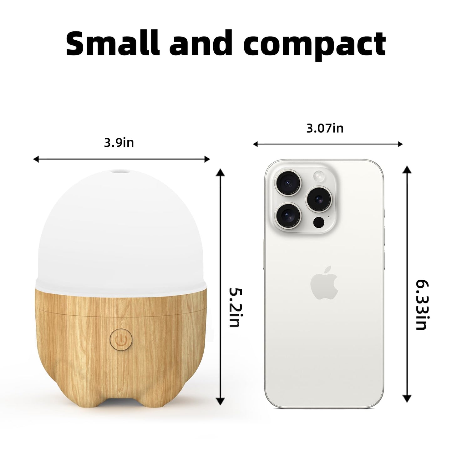 SEEDSEEL 150ML Rechargeable Essential Oil Diffuser – Cordless Aromatherapy with 7 LED Colors