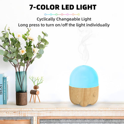SEEDSEEL 150ML Rechargeable Essential Oil Diffuser – Cordless Aromatherapy with 7 LED Colors