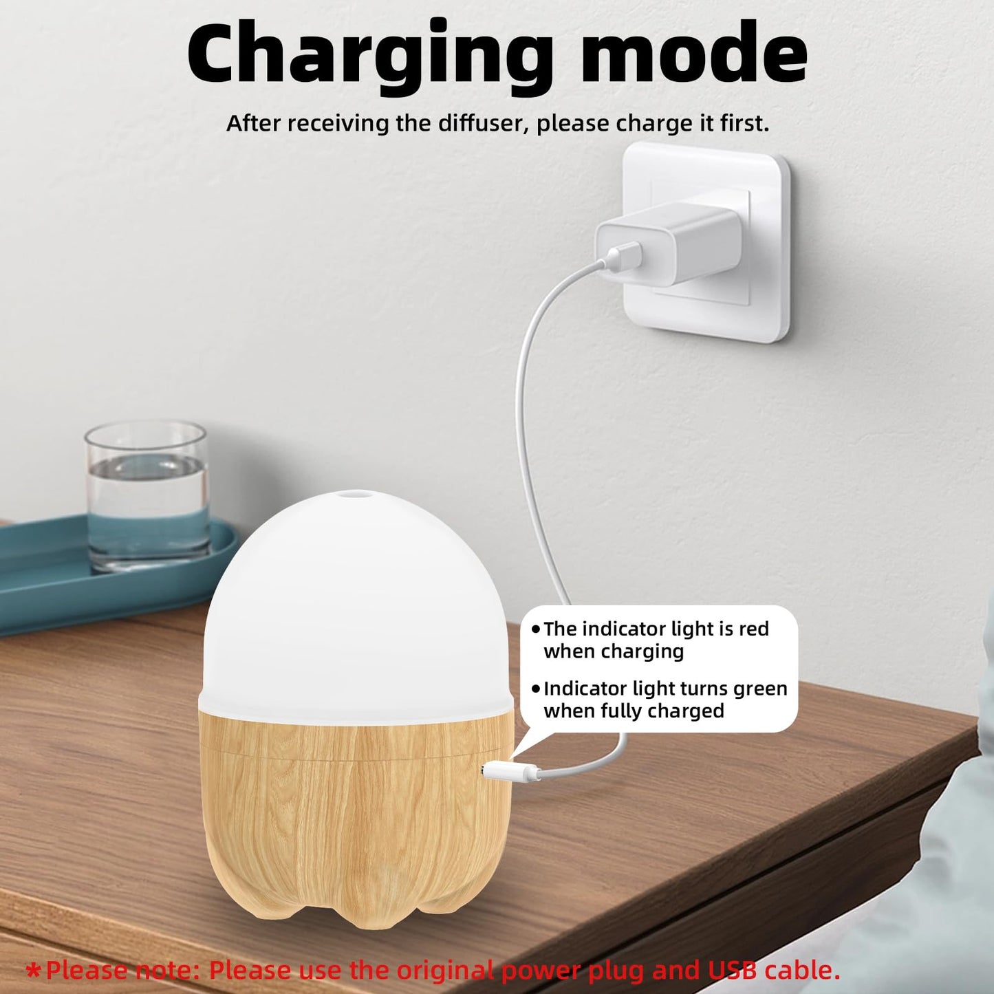 SEEDSEEL 150ML Rechargeable Essential Oil Diffuser – Cordless Aromatherapy with 7 LED Colors