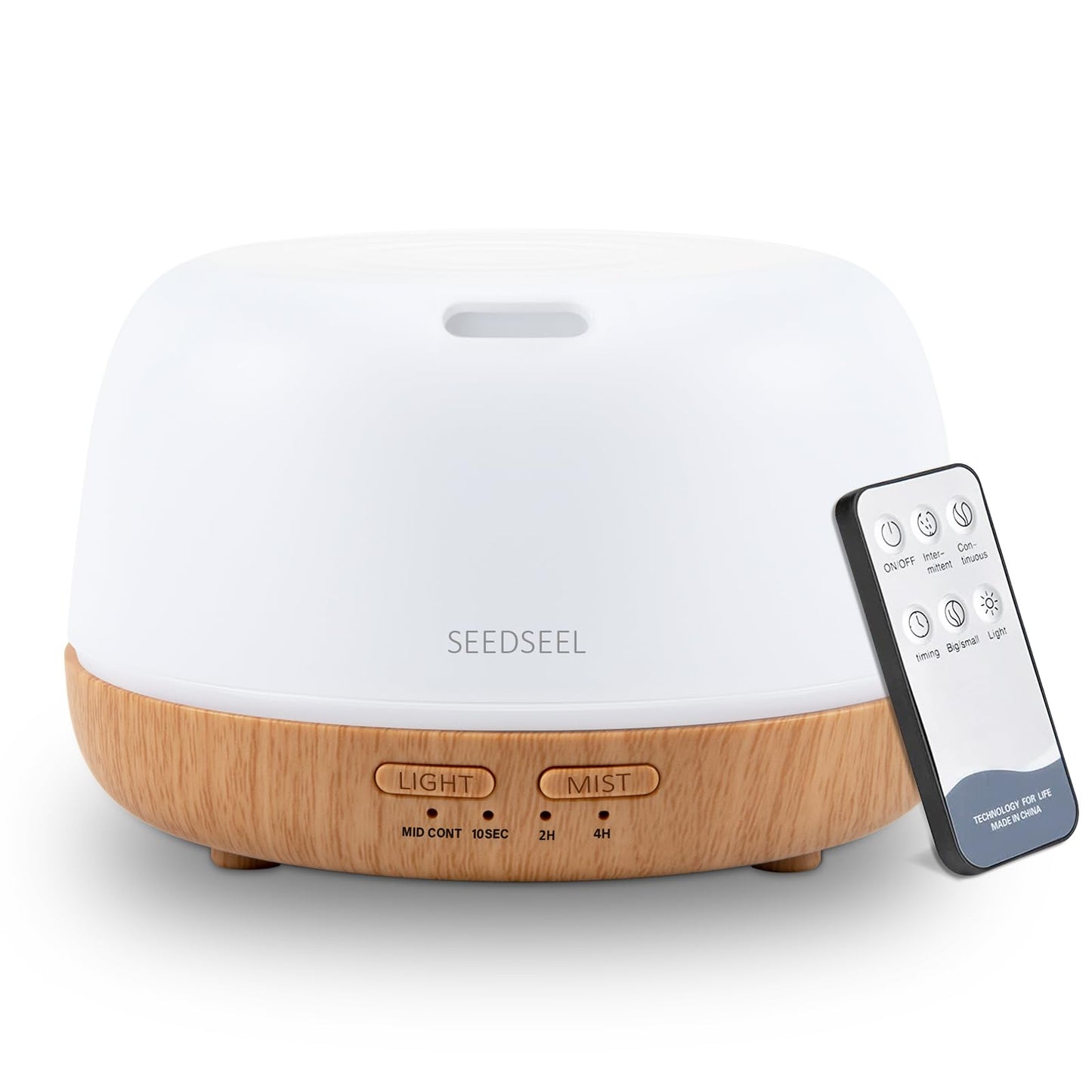 SEEDSEEL 300ML Essential Oil Diffuser – 7-Color LEDs, Remote