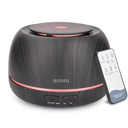 SEEDSEEL 300ML Essential Oil Diffuser – Ultrasonic Aromatherapy with Remote, 7-Color Lights, 8H Run Time