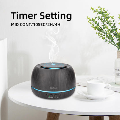 SEEDSEEL 300ML Essential Oil Diffuser – Ultrasonic Aromatherapy with Remote, 7-Color Lights, 8H Run Time