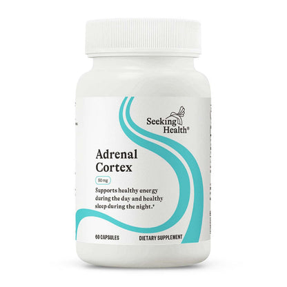 Seeking Health Adrenal Cortex — 50 mg Adrenal Support, 60 Caps | Gluten-Free & Dairy-Free
