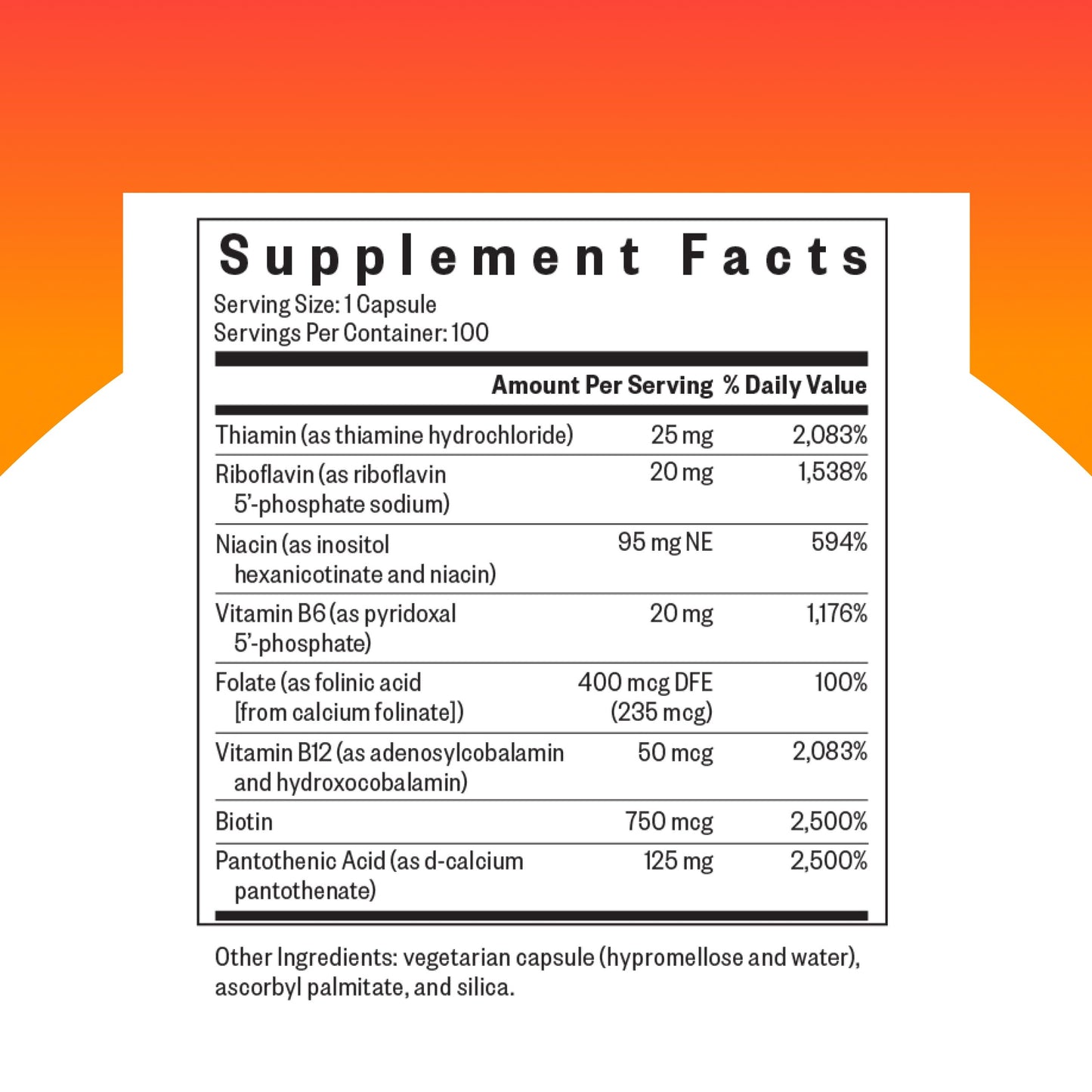 Seeking Health B Complex MF - B Complex with Folate & Folinic Acid (100 Caps)