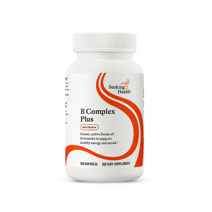 Seeking Health B Complex Plus – B Vitamin Complex with Choline & Riboflavin, 100 Capsules