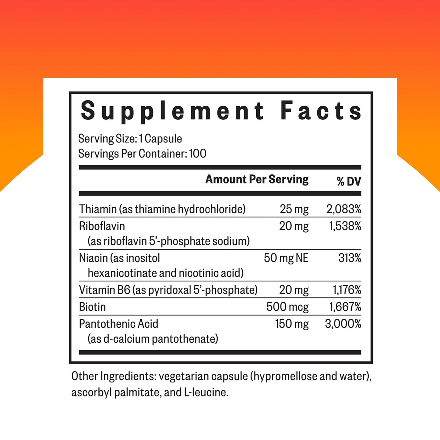 Seeking Health B-Minus – Complex Vitamin B-Blend with Biotin & Riboflavin | Brain Health & Energy | 100 Capsules