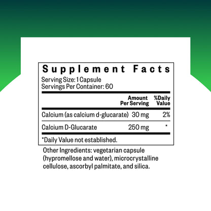 Seeking Health Calcium D-Glucarate – Gut Health, Liver Support & Metabolism (60 Capsules)