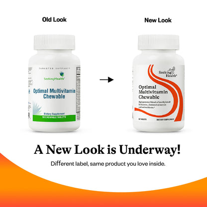 Seeking Health Optimal Multivitamin Chewable – Immune Support, L-5-MTHF, B12 & D3
