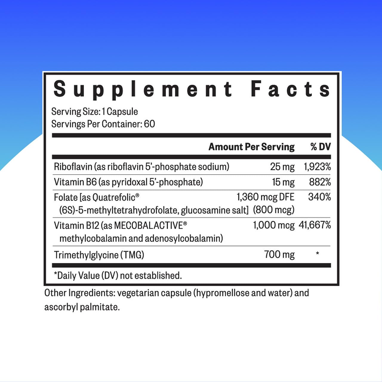 Seeking Health Homocysteine Nutrients - L-Methylfolate & B Vitamins - 60 Capsules