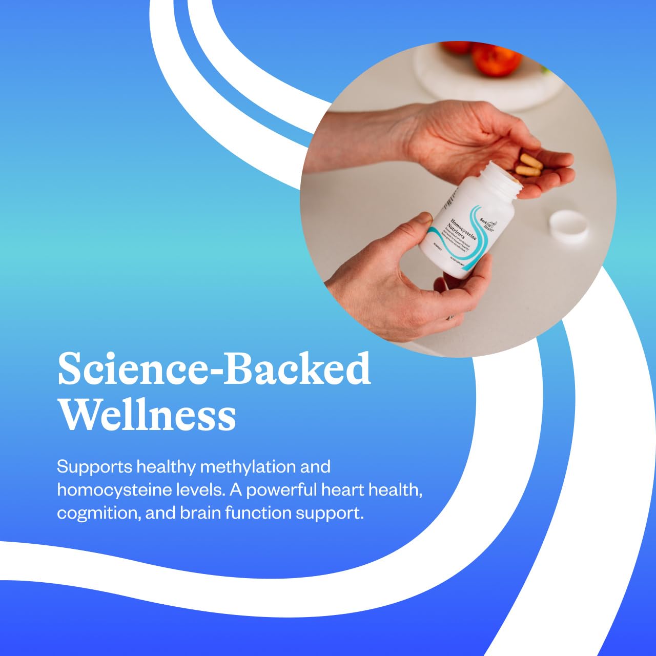 Seeking Health Homocysteine Nutrients - L-Methylfolate & B Vitamins - 60 Capsules