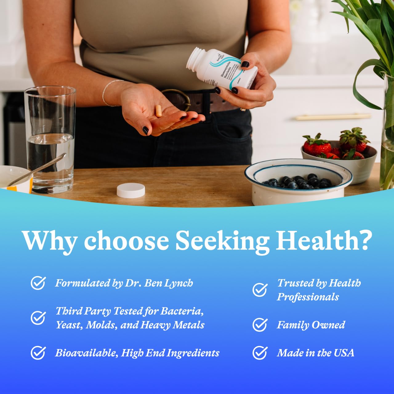 Seeking Health Homocysteine Nutrients - L-Methylfolate & B Vitamins - 60 Capsules