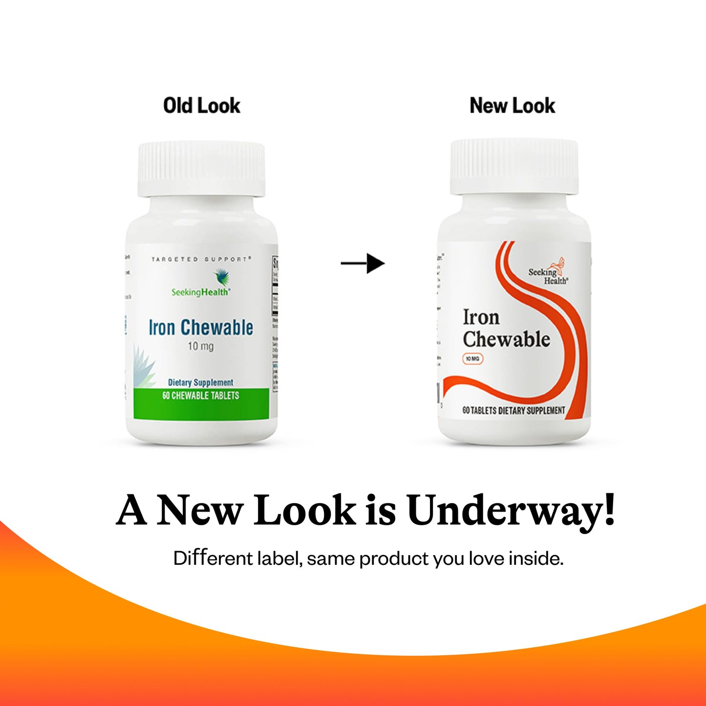 Seeking Health Iron Chewable – 10 mg Iron for Energy & Metabolism (60 Tablets)