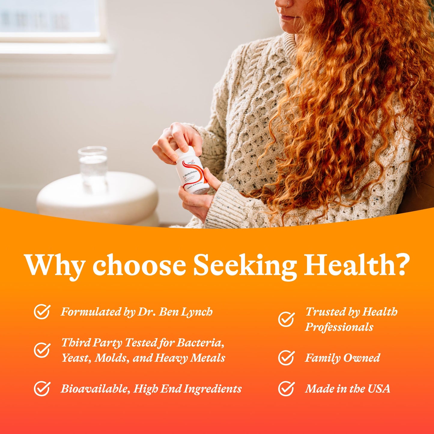 L-Methylfolate 1mg - 60 Capsules | Seeking Health – MTHFR & Mood Support