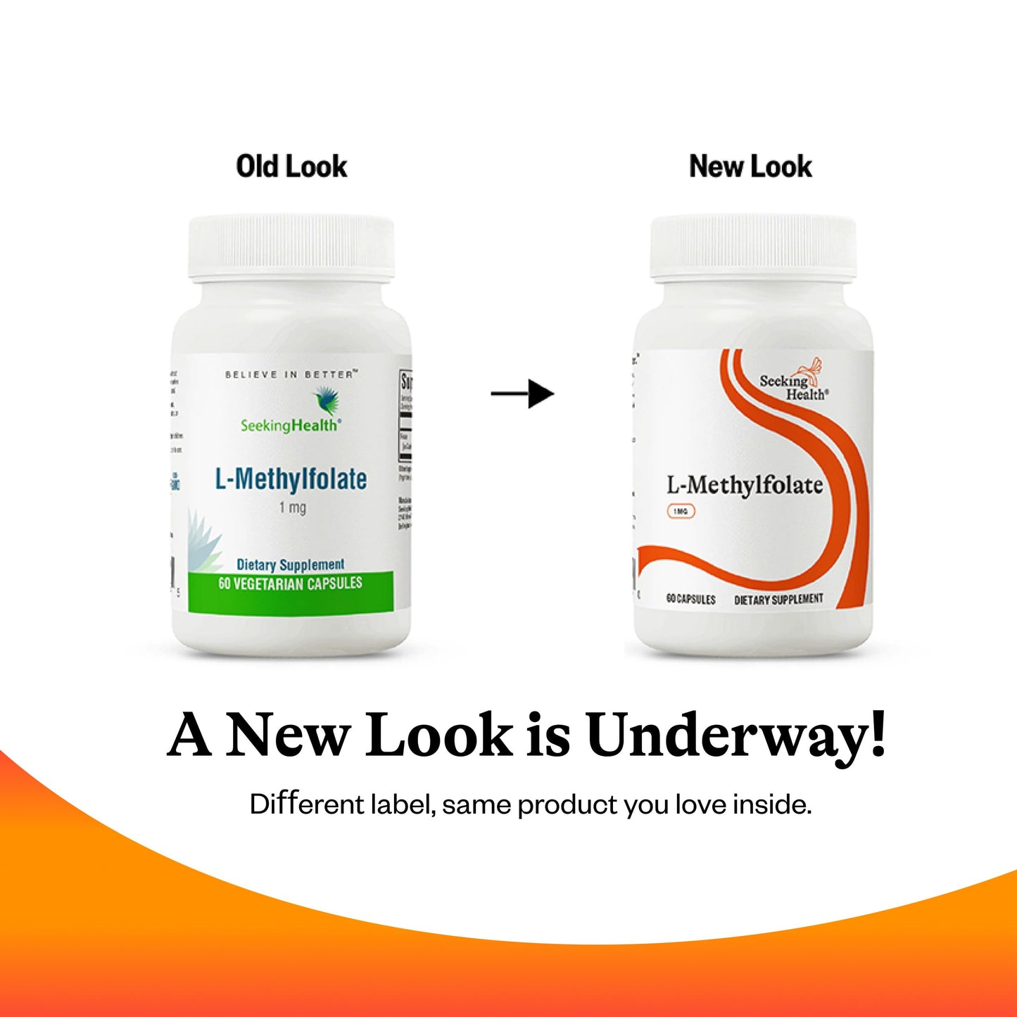 L-Methylfolate 1mg - 60 Capsules | Seeking Health – MTHFR & Mood Support