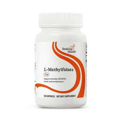 L-Methylfolate 1mg - 60 Capsules | Seeking Health – MTHFR & Mood Support