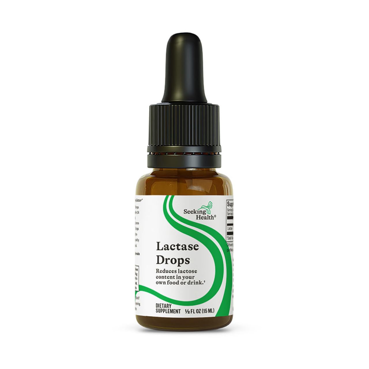 Seeking Health Lactase Drops - Lactase Enzyme Liquid Supplement for Dairy Intolerance Support | 0.50 Fl oz, 52 Servings