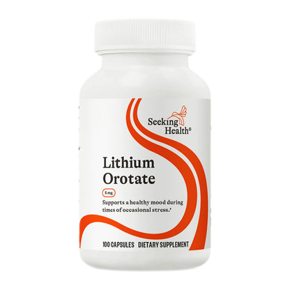 Seeking Health Lithium Orotate – Brain Health & Memory Support | 5 mg Li, 100 Capsules