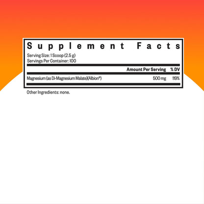 Seeking Health Magnesium Malate Powder – 500 mg, 100 Servings – Supports Bone & Muscle Health