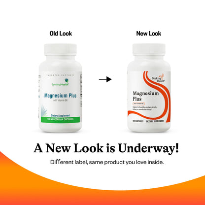 Seeking Health Magnesium Plus - Mg Malate & Glycinate with Vitamin B6 - 100 Capsules