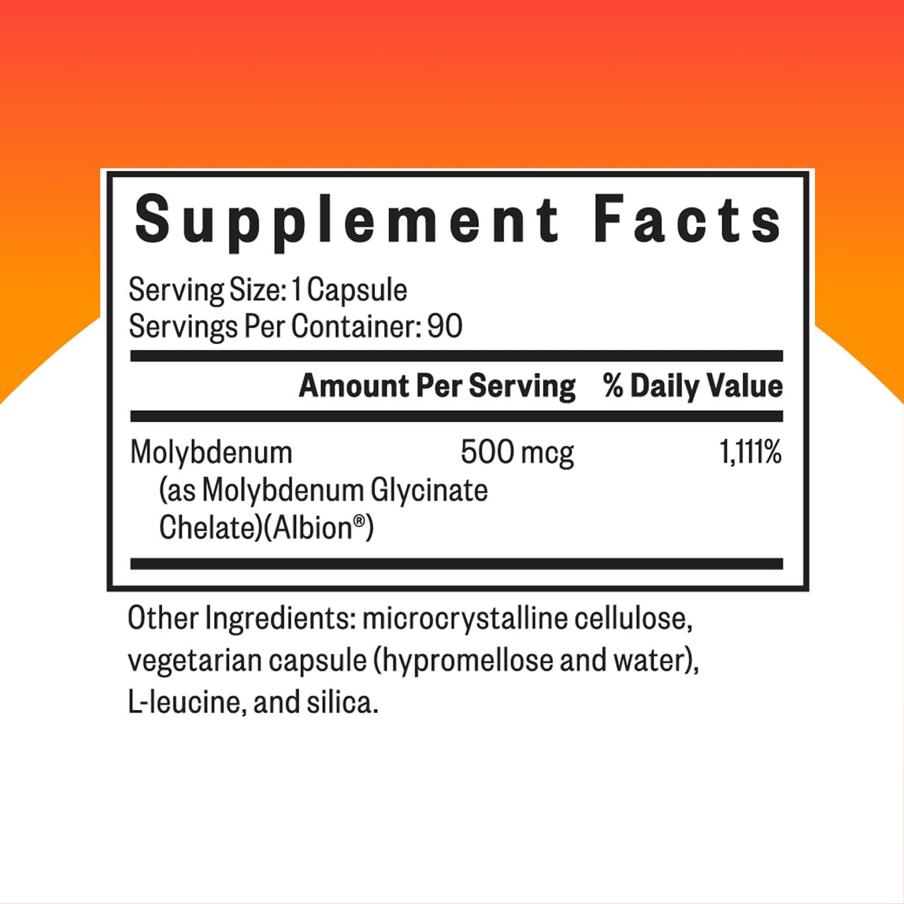 Seeking Health Molybdenum Glycinate Chelate 500 mcg - 90 Vegetarian Capsules | Supports Sulfite Metabolism & Cellular Health