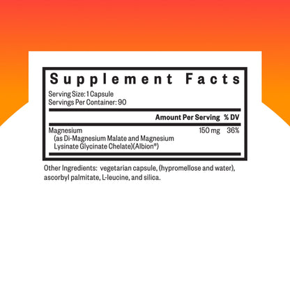 Seeking Health Optimal Magnesium - Mineral Supplement Aids Optimal Magnesium Absorption - Bioavailable Forms of Magnesium for Energy, Sleep & Bone Health Support - 150 mg, 90 Capsules