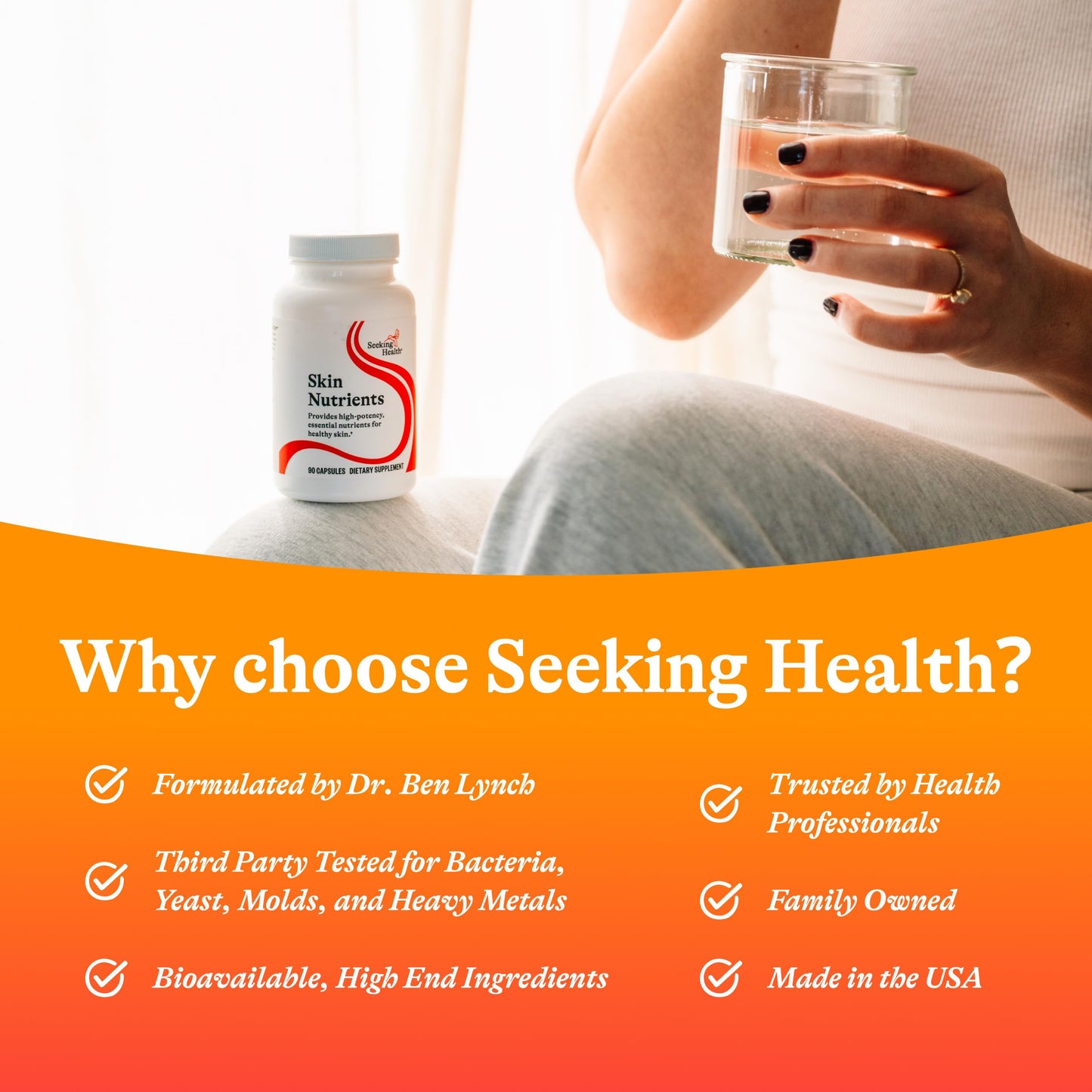 Seeking Health Skin Nutrients - Vitamin A & E, Antioxidant Support (90 Capsules)