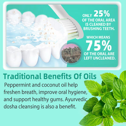 sefudun Whitening Coconut Pulling Oil (4.2 Fl Oz) – Teeth Whitening & Gum Health with Tongue Scraper