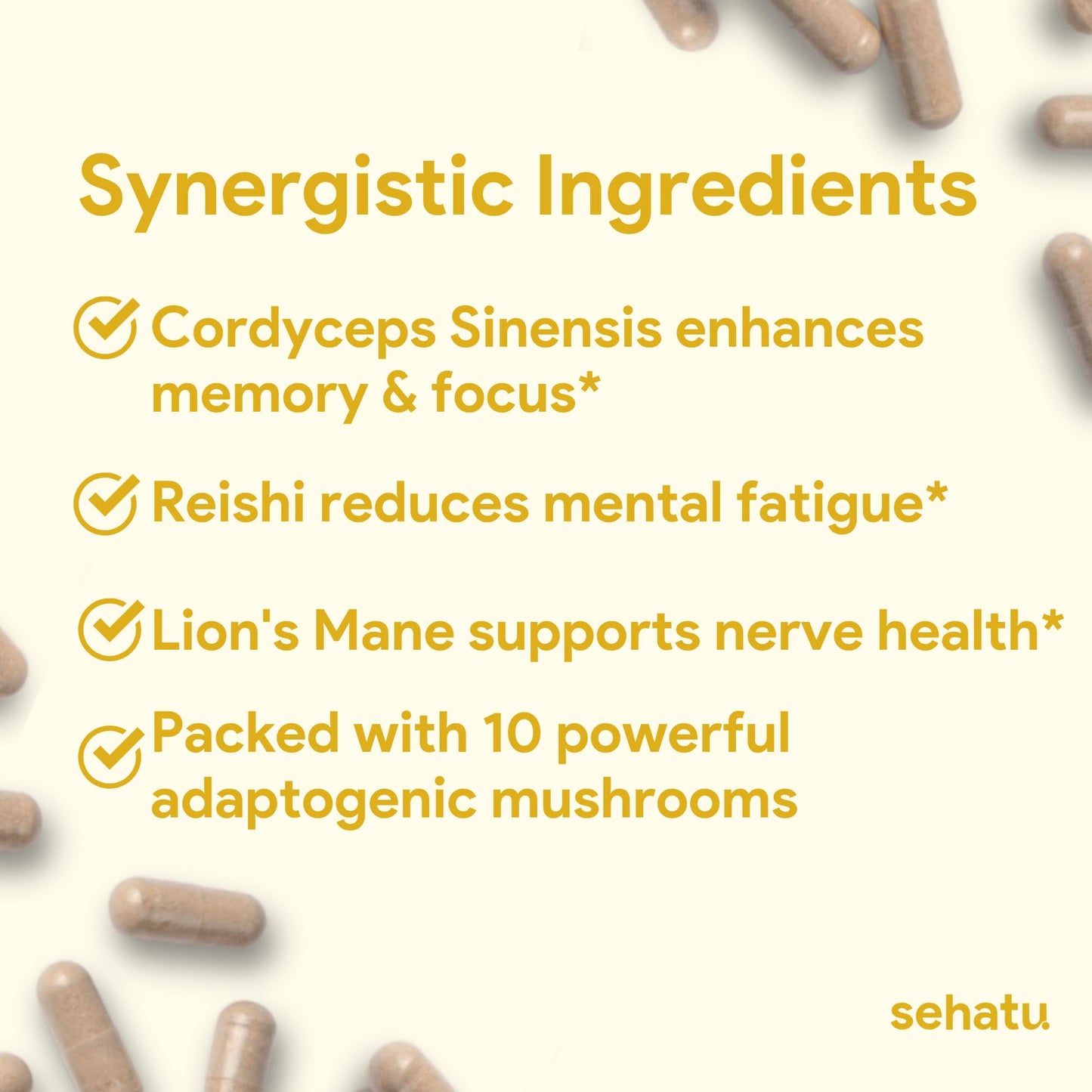 SEHATU Clarity Plus: Cognitive Wellness Supplement | 60 Count