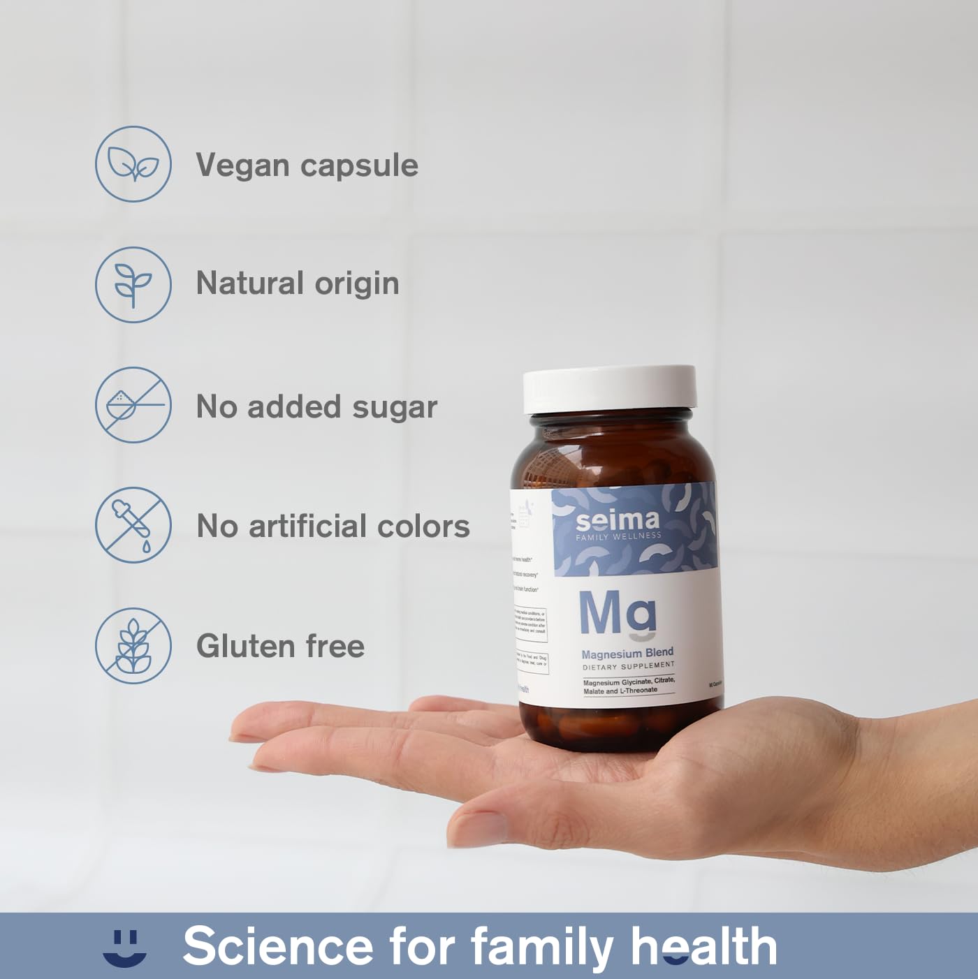 SEIMA 4-in-1 Magnesium Complex 1200 mg | Sleep, Stress Relief & Recovery – 90 Capsules