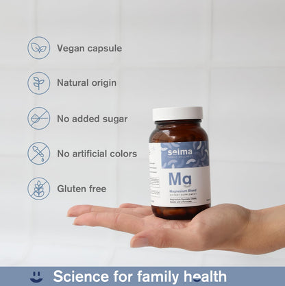 SEIMA 4-in-1 Magnesium Complex 1200 mg | Sleep, Stress Relief & Recovery – 90 Capsules
