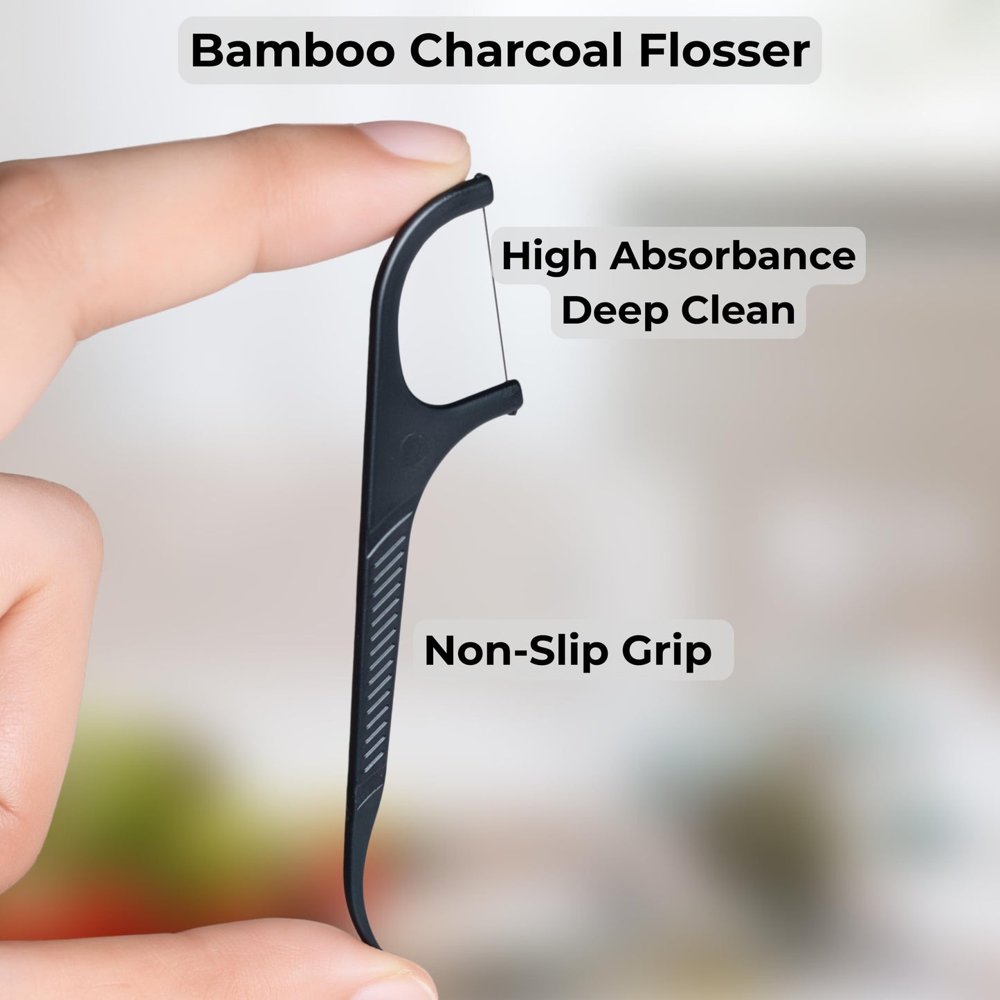 SelectShen Bamboo Charcoal Dental Floss Dispenser – 288 Total Flossers