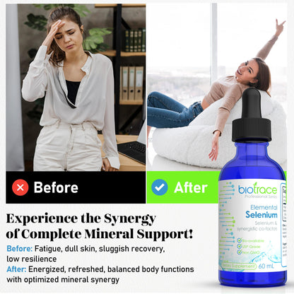 Biotrace Elemental Selenium 100mcg Liquid Drops 60ml | Magnesium & Trace Minerals