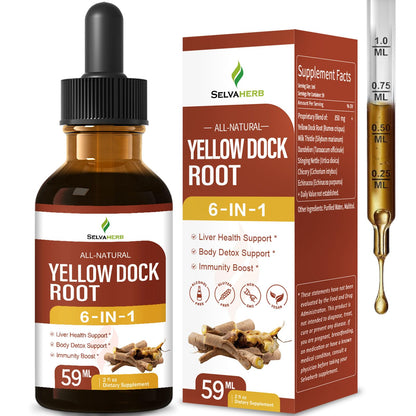 Selvaherb Yellow Dock Root Drops – Liver Health & Detox (2oz)