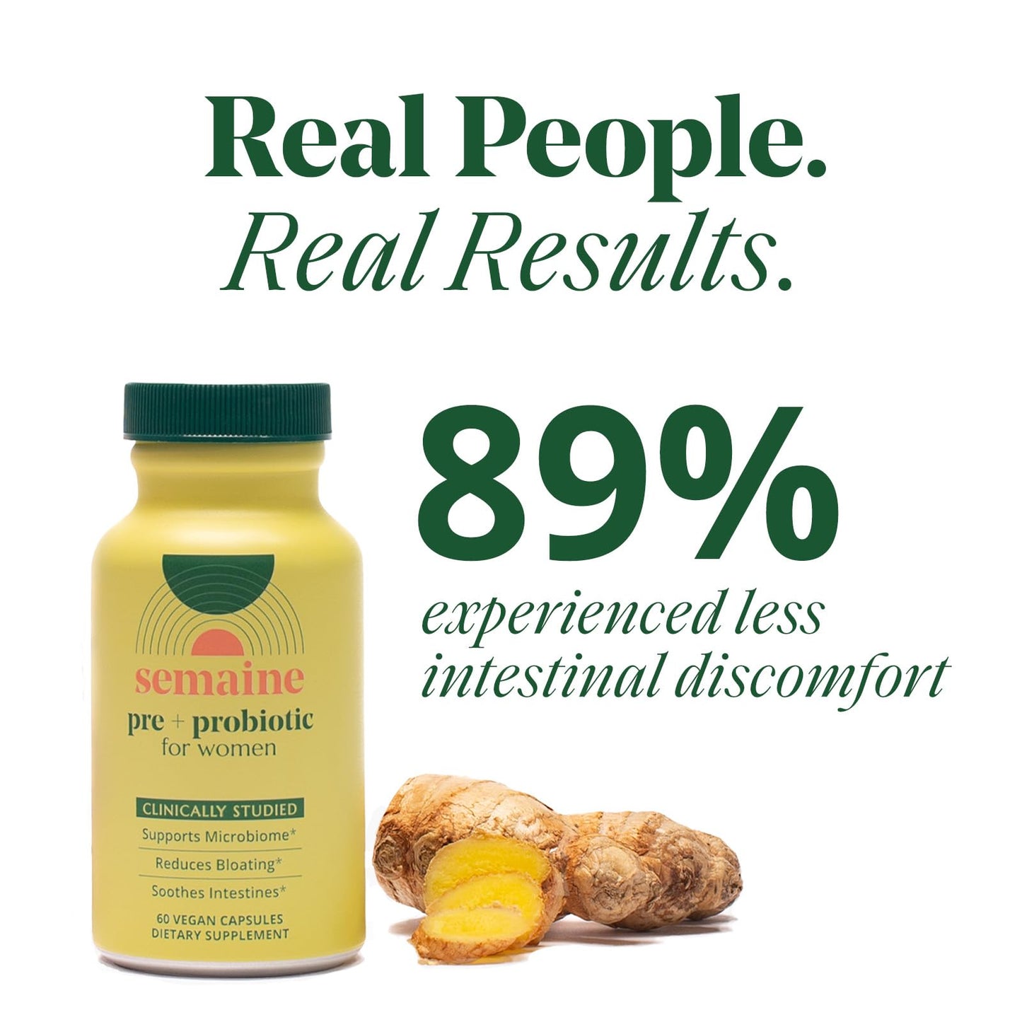 Semaine Super Powered Prebiotic + Probiotic for Women - 60 ct | Gut Health, IBS Relief & Immunity
