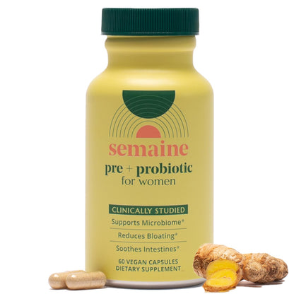Semaine Super Powered Prebiotic + Probiotic for Women - 60 ct | Gut Health, IBS Relief & Immunity