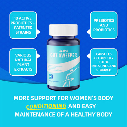 Semal Gut Sweeper Probiotics - 60 Capsules | Intestinal & Digestive Health for Men & Women