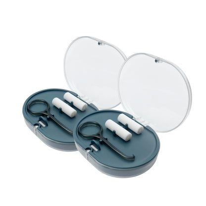 SENLIN DENTAL 2PCS Double-Layer Retainer Case with Built-in Mirror & Removal Tool