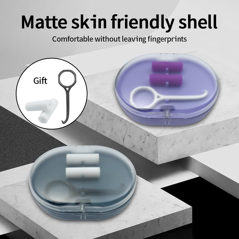 SENLIN DENTAL 2PCS Double-Layer Retainer Case with Built-in Mirror & Removal Tool